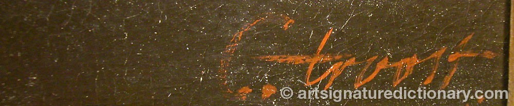 Authentic signature by Cornelis TROOST on  artwork