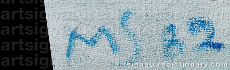 Authentic signature by Margarita SJÖSTRÖM on Painting/Watercolour artwork