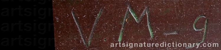Authentic signature by Viktor MALMBERG on Sculpture artwork