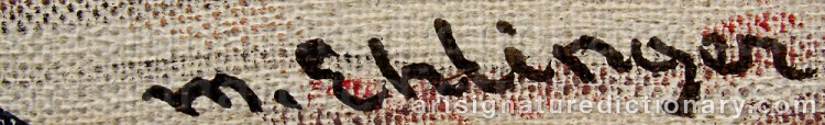 Authentic signature by Maurice Ambroise EHLINGER on  artwork