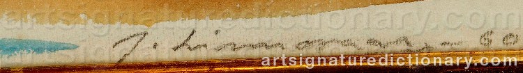 Authentic signature by Juhani LINNOVAARA on artwork
