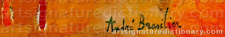 Authentic signature by André BRASILIER on Painting/Watercolour artwork