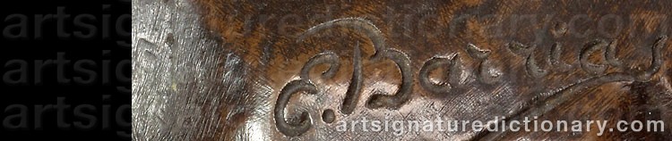 Authentic signature by Louis Ernest BARRIAS on  artwork
