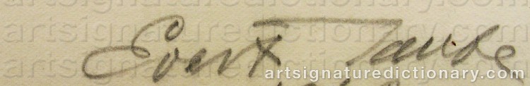 Signature by Evert TAUBE