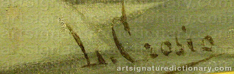 Authentic signature by Luigi CROSIO on  artwork