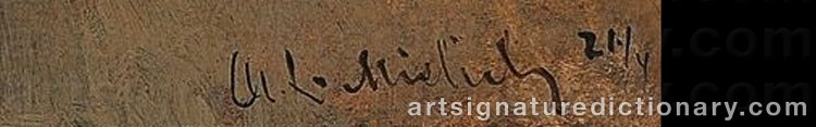 Signature by Leopold Alphons MIELICH
