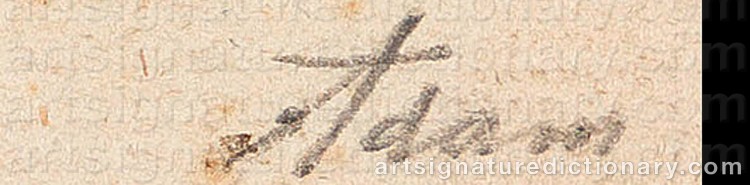 Authentic signature by Albrecht ADAM on artwork