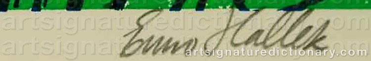 Signature by Enno HALLEK