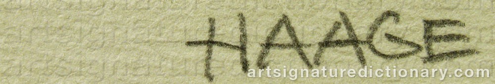 Authentic signature by Sixten HAGGE on  artwork