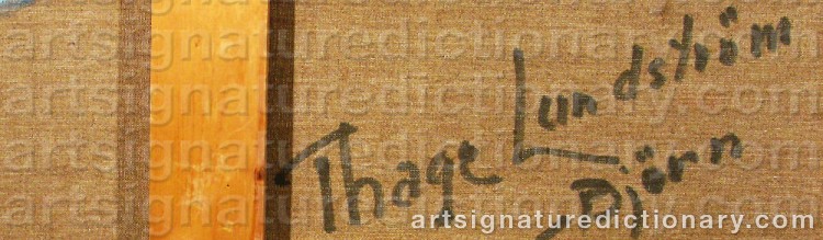 Signature by Thage ‘T Björn’ LUNDSTRÖM-BJÖRN