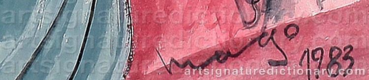 Authentic signature by Max ‘Mago’ GOLDSTEIN on artwork