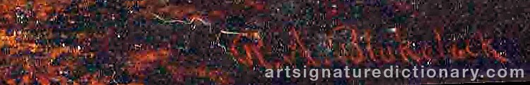 Authentic signature by Ralph Albert BLAKELOCK on Painting/Watercolour artwork