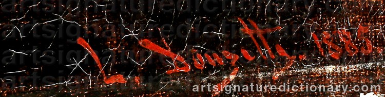 Authentic signature by Louis DOUZETTE on  artwork