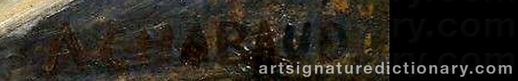 Authentic signature by Auguste CHABAUD on artwork