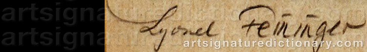 Signature by Lyonel FEININGER