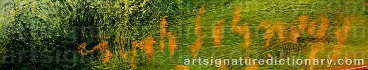 Authentic signature by Alphons SCHNEGG on  artwork