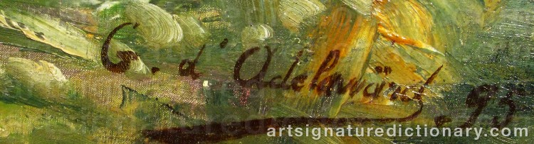 Signature by Gustaf ADELSWÄRD