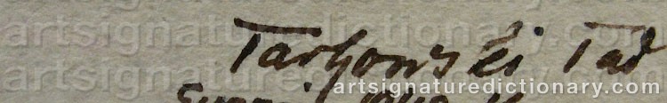 Authentic signature by TARKOWSKI on  artwork