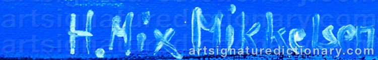 Authentic signature by Hanne Mix MIKKELSEN on  artwork