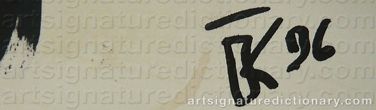Authentic signature by Oleg KUVAEV on  artwork