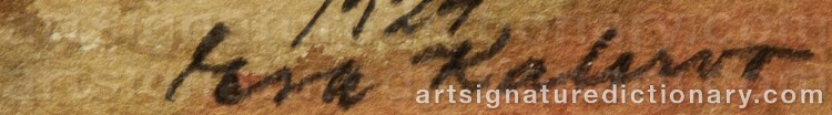 Authentic signature by Esa KALERVO on Painting/Watercolour artwork