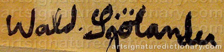 Signature by Waldemar SJÖLANDER
