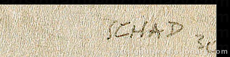 Authentic signature by Christian SCHAD on  artwork