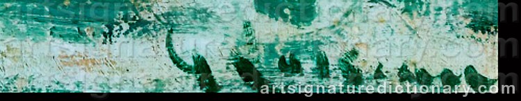 Authentic signature by Gustave LOISEAU on  artwork