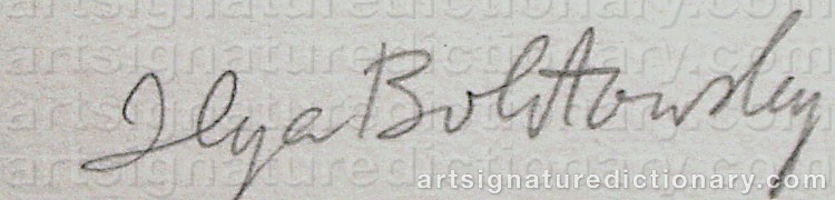 Signature by Ilya BOLOTOWSKY