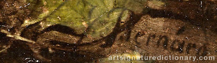 Authentic signature by Joseph BERNARD on  artwork