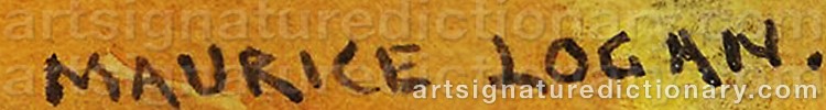 Authentic signature by Maurice George LOGAN on Painting/Watercolour artwork