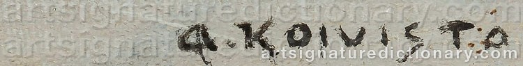 Signature by Aukusti KOIVISTO