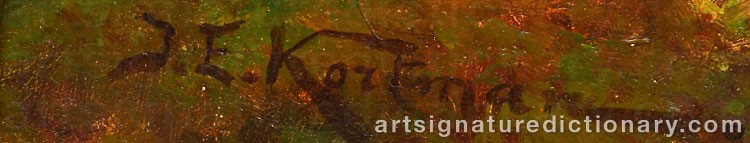 Signature by Johan Elis KORTMAN