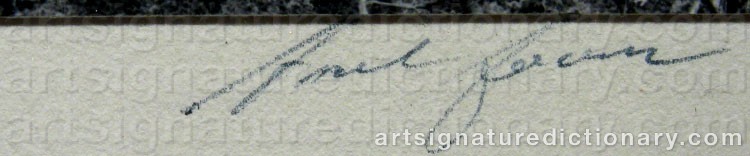 Authentic signature by Ansel ADAMS on  artwork