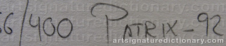 Authentic signature by Patrick NILSSON on  artwork
