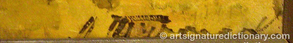 Authentic signature by Leonid Viktorovich TURZHANSKY on  artwork