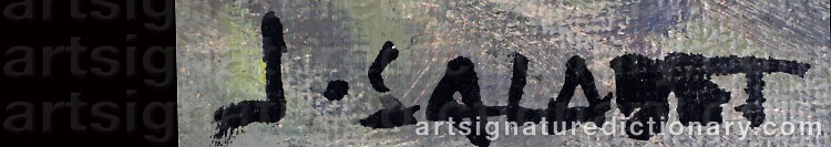 Authentic signature by Jean SALABET on  artwork