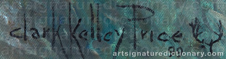 Authentic signature by Clark Kelley PRICE on Painting/Watercolour artwork