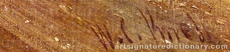 Authentic signature by William Callcott KNELL on  artwork