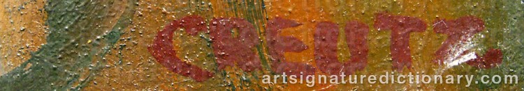 Authentic signature by Magnus CREUTZ on Painting/Watercolour artwork