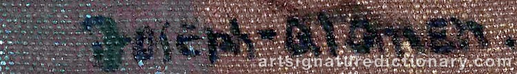 Authentic signature by Joseph ALANEN on artwork
