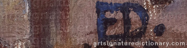 Authentic signature by Emil DANIELSSON on artwork