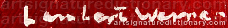 Signature by Lambert WERNER
