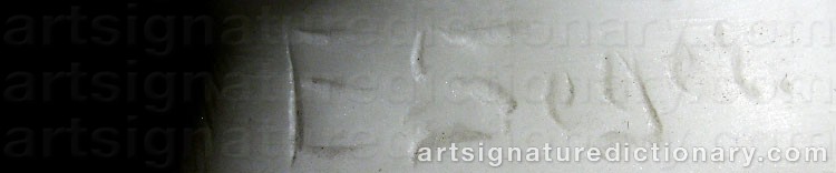 Authentic signature by Ernst SEGER on  artwork