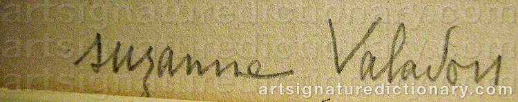 Authentic signature by Suzanne VALADON on artwork