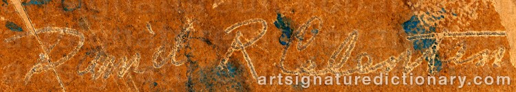 Authentic signature by Daniel Ralph CELENTANO on Painting/Watercolour artwork