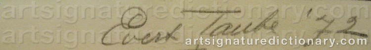 Signature by Evert TAUBE
