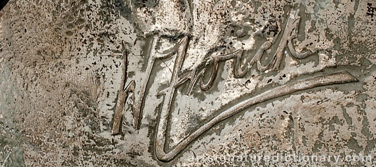 Authentic signature by Wilhelm ZWICK on  artwork