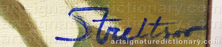 Authentic signature by Nadezda STRELTSOVA on Painting/Watercolour artwork