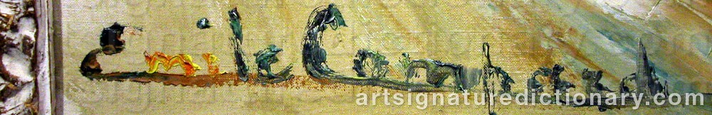 Authentic signature by Émile Francois Jacques COMPARD on  artwork